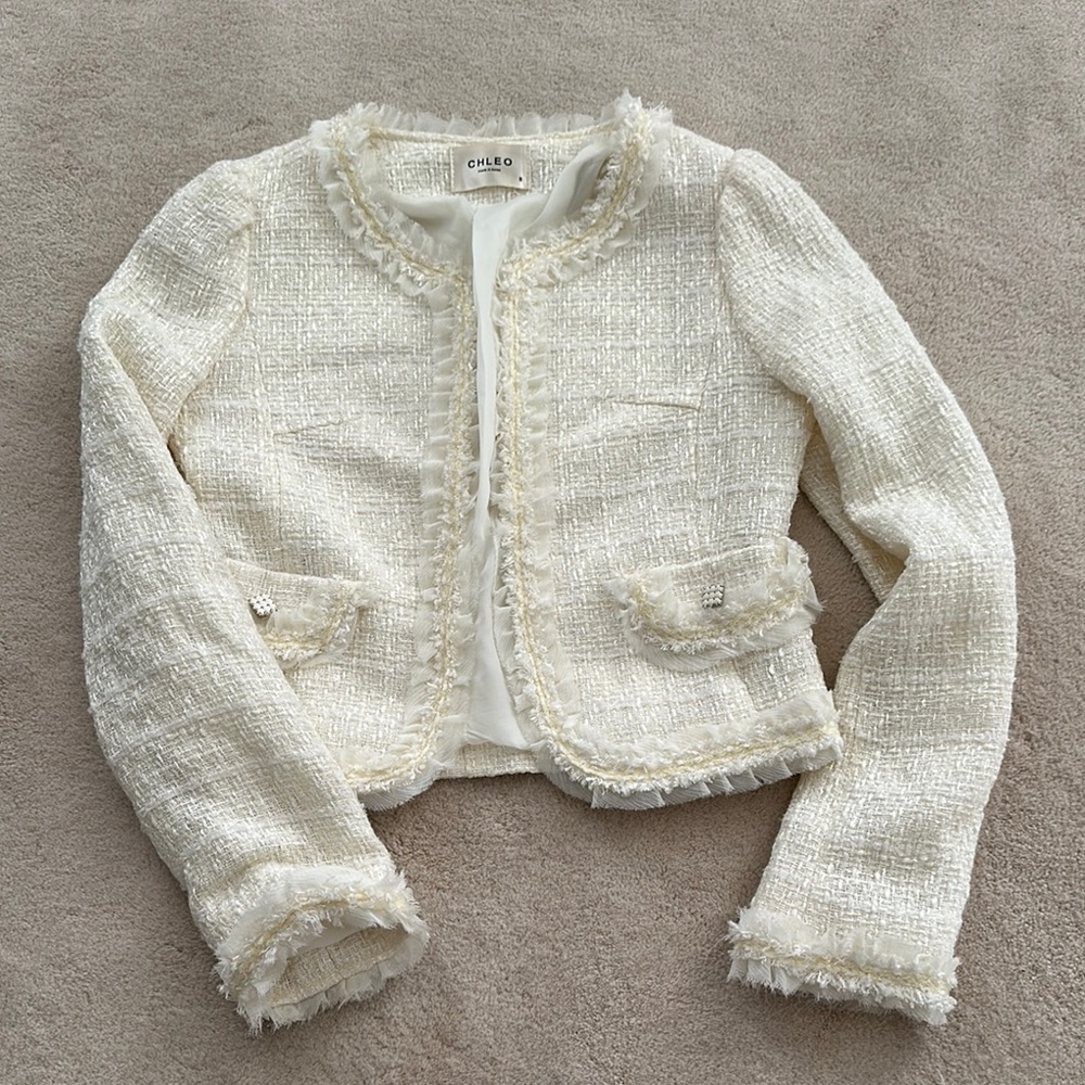 Chleo Cream Tweed Jacket